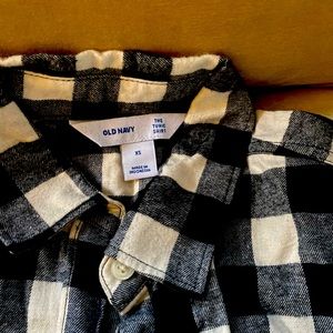 Old navy, plaid tunic shirt, xs